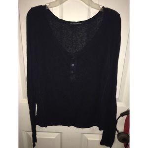 Navy blue brandy long sleeve shirt